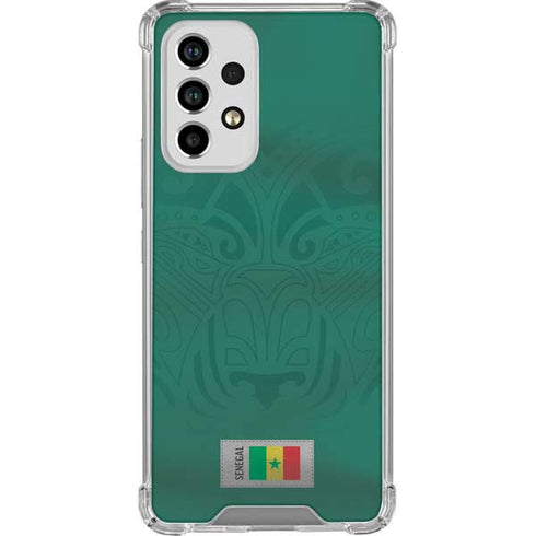 Senegal Soccer Flag Galaxy A53 5G Clear Case